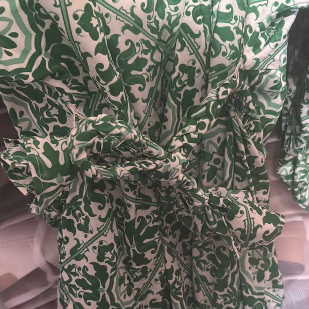 Boohoo Plus Green Pattern Dress - Picture 4 of 6